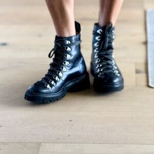 Grenson Boots Nanette Hiking Combat - black - size UK 5 US Womens 7.5